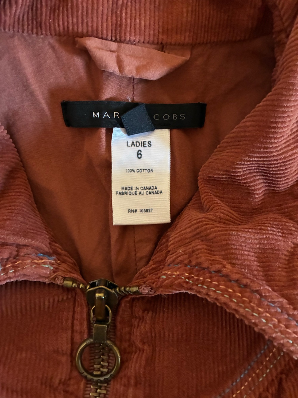 Rare, Vintage Marc by Marc Jacobs corduroy jacket with multi color stitching - Picture 12 of 12